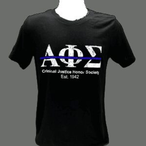 Black Alpha Phi Sigma criminal justice T-shirt