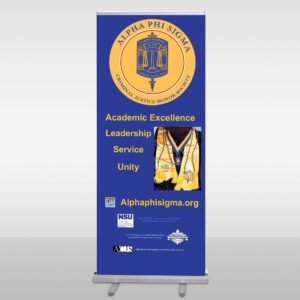Alpha Phi Sigma 6' X 2.5' Retractable Banner - With Honor Regalia Picture