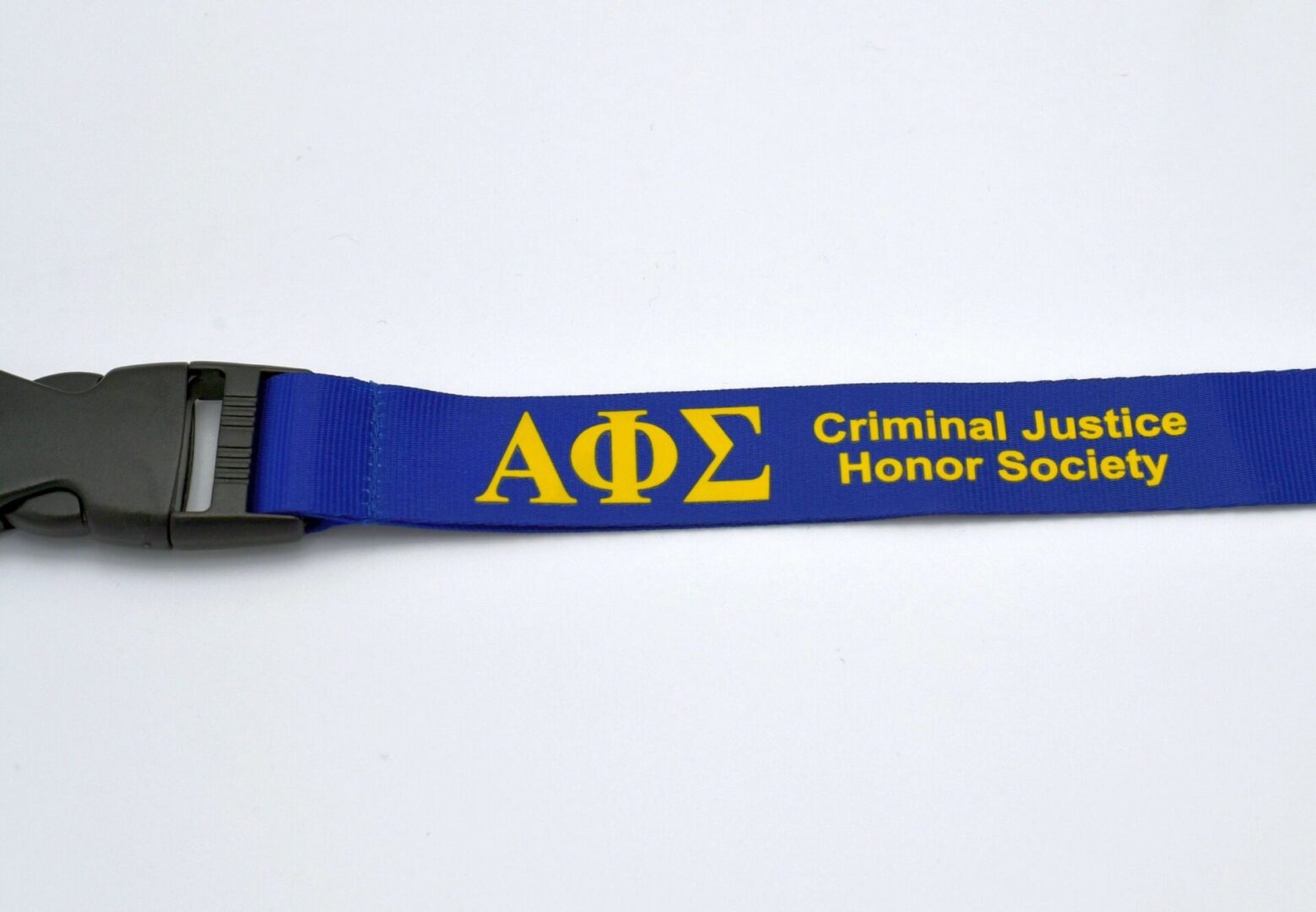Blue Alpha Phi Sigma criminal justice honor lanyard