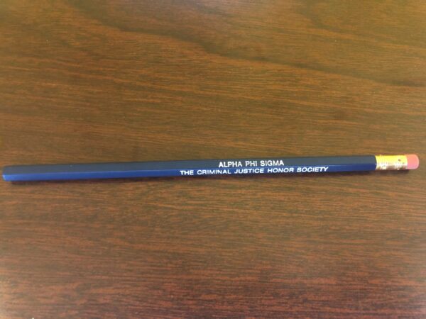 Alpha Phi Sigma Hex Blue Pencil With Eraser | Alpha Phi Sigma