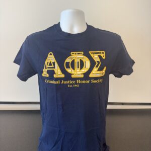 Applique Greek Letters T-Shirt - Navy