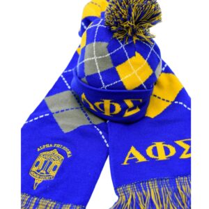 Alpha Phi Sigma hat and scarf set