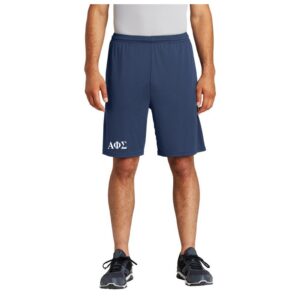 Men's blue Alpha Phi Sigma shorts