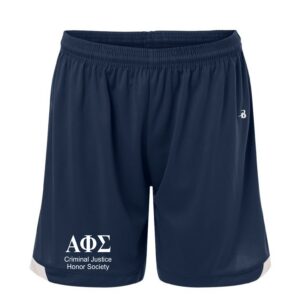 Navy AΦΣ Criminal Justice Honor Society shorts