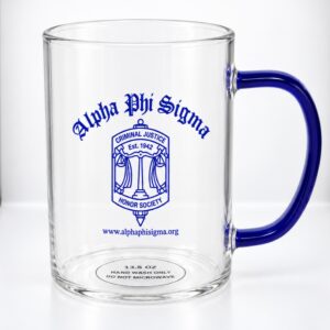 Alpha Phi Sigma 13.5 Oz. Signature Key Glass Mug